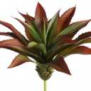 JUSTOYOU Large Artificial Succulents Aloe Plants Real Touch Fake Flowers Unpotted for Home Wedding Festival Arrangement (1, Green-Red)