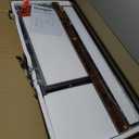 Huuger Folding Desk for Small Spaces, 39.3 Inch Foldable Computer Table, for Home Office, Study, Bedroom, Dorm, Space Saving, Small Writing Work Office Computer Desk, Easy to Fold, Rustic Brown