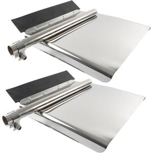24 in x 24 in Stainless Steel Quarter Mud Flap Set Replacement for Semi Truck
