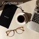 Gaoye Blue Light Blocking Glasses, Retro Round Eyewear Frame Anti Eyestrain Computer Glasses for Women Men (Tea Leopard/Transparent Lens)