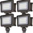 DAKASON 30W LED Flood Light Outdoor, Dusk-to-Dawn Photocell 180 Adjustable Knuckle, 3600LM 5000K Replaces 100W HPS/MH, IP65 Waterproof Outdoor Security Lighting Fixture, ETL Listed, 4 Pack