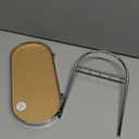 Shinpuru Metal Jewelry Organizer Stand & Key Holder Tray with Acrylic Base, Key Stand and Jewelry Tray with 5 Hooks, Perfect Key Bowl, Valet Key Tray, Ring Holder, Jewelry Dish (Silver Creamy)