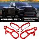Heavy Daty Front Left & Right Tow Hooks Compatible with Dodge Ram 1500 DT 3.6L 5.7L Engine 2019 2020 2021 2022 Replaces 82215268AB 82215268AB 68272945AB with Mounting Screws,Red,Pack of 2