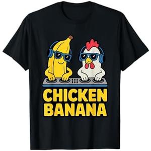 Funny Chicken Banana T-Shirt, Size S