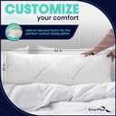 EnerPlex Body Pillow for Adults - Adjustable 54 x 20 Inch Long Pillow Shredded Memory Foam Pillows w/Plush Viscose Cover for Adults & Kids - Pregnancy Pillow for Sleeping