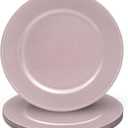 MAONAME 13" Pink Charger Plates, Plastic Plate Chargers with Beaded, Round Charger for Dinner Plates, Plate Chargers for Wedding, Table Decor, Set of 6