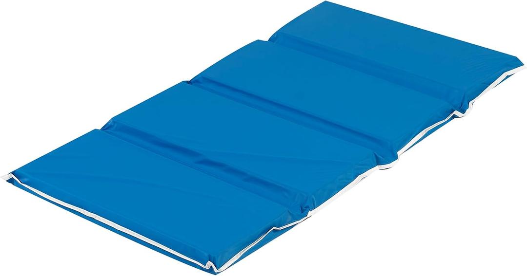 Children's Factory Tough Duty Toddler Nap Mats, 2 inch Thick Toddler Sleeping Mats for Preschools and Daycares, Comfortable and Soft 4 Section Folding Nap Pad