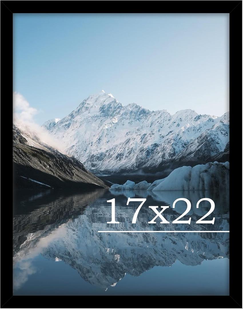 Picrit 17x22 Picture Frame, Photo Frame for Wall Mounting Display, Black