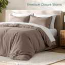 Bare Home Bedding Duvet Cover King Size - Premium 1800 Super Soft Collection - Lightweight, Cooling - Soft Breathable Bedding Duvet Cover (King, Taupe)