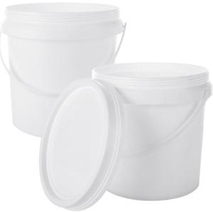 AKOLAFE 2 Pack Paint Buckets for Painting 2 Quart Paint Cans with Lids & Handles Empty Paint Cans 1/2 Gallon Paint Can Paint Pail Plastic Paint Containers for Leftover Paint Pigment Varnish Storage