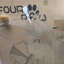 FOURPAW Reversible Pet Stroller (4 Wheels for Cats and Dogs) for Small and Medium Pets up to 33 lbs.Khaki