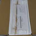 WOPITUES Floating Shelves with Gold Metal Guardrail, Shelves for Wall Decor Set of 3, Wall Shelves for Bedroom, Bathroom, Kitchen, Living Room, Plants, Picture Frames, Art- White and Gold (15.7 inch)