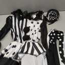 Spooktacular Creations Halloween Killer Clown Costume, Black and White Clown Outfit, Halloween Costumes for Women Adult 2025, L