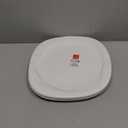 Bormioli Rocco Parma 12.25" Charger Plates Opal Glass Dinnerware, White, Set of 6
