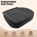 Leather Black Driver Side Bottom Seat Cover and Foam Cushion Compatible with Chevy Silverado Suburban Avalanche GMC Sierra Tahoe Yukon 2007 2008 2009 2010 2011 2012 2013 2014