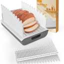 Bread Slicer For Homemade Bread,Bread Slicer Guide For Width Is Adjustable And Replaced,Bread Loaf Slicer With Crumb Tray,Suitability For Homemade Bread, Bagels, Cakes