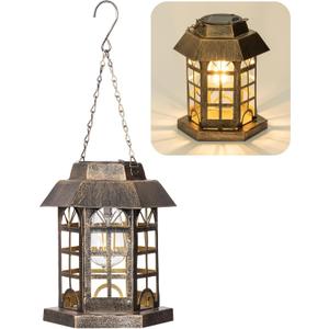 4 x Solar Lanterns Outdoor WaterproofMetal Hanging Solar Lights Outside Mother's Day and Birthday Gifts for Ladies to Choose from Garden Decorative Lanterns are Suitable for Backyard Patio Porch