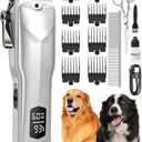 Masagotti Dog Clippers for Grooming – Cordless Pet Hair Trimmer for Thick Coats, Low-Noise Dog Grooming Kit with Stainless Steel Blade for Large Dogs & Other Pets