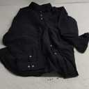HOdo Big and Tall Mens Cotton Button Down Shirt Black 5XL