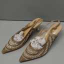 VenusCelia Women's Charming Lady Slingback Pump Shoe (8.5, Gold)