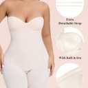 Slimers Strapless Shapewear Tummy Control: Strapless Body Shaper For Women With Built In Bra - Shapewear Bodysuit for Dress (Beige, M)