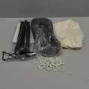 Santoy Old Grandma Wig Costume Set for Women and Girls - Perfect for 100 Days of School, Halloween Cosplay, Includes Lady Granny Gray Wig, Cane and Other Accessories for Adults and Kids