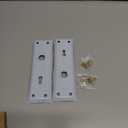 2 Pack Mortise Lock Door Plates for Interior Doors, Old Style Mortise Door Knob Cover Backplate Replacement, Antique Brass Door Escutcheon Plates