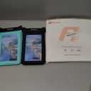 [Up to 8.5''] Floating Waterproof Phone Pouch 2 Pack, IPX8 Double Space Waterproof Phone Case with Lanyard for iPhone 17 16 15 Pro Max, Galaxy S26 Ultra, Cellphone Dry Bag Beach Cruise Ship Essentials (Black & Green)