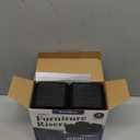 Bed Risers Furniture Risers Heavy-Duty Rectangular Adjustable Block Lift to 3 Inches and 4.3 Inches Desk, Sofa, Chair Legs, Refrigerator, Washing Machine Support up to 4000 Pounds (2 Layer (3 Inches), Black-square-4 Pack)