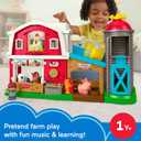 Fisher-Price Little People Toddler Toy Caring Fun Animal Farm Playset, Music & Learning for Pretend Play Ages 1+ Years, Multilanguage Version