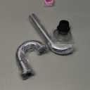 Stainless Steel P-Trap - 1 1/4 Inch Bathroom Basin Sink Waste Trap with Reducing Washer, Chrome Finish, Silver