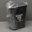 Dog Poop Trash Can Outside, 3.1 Gallon Dog Waste Trash Can with Trash Bag Dispenser, Outdoor Dog Poop Trash Can with Lid, Black Hanging Trash Can for Fence, Garbage, Outdoors, Counter Top