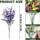 20 Bundles Artificial Lavender Plants Outdoor- UV Resistant Faux Lavender Flowers for Garden Porch Window Patio Hanging Planter Home Decor, Colorful (5 Colors)