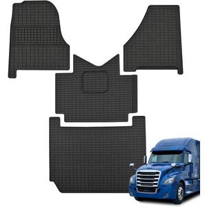 Floor Mats for Freightliner Cascadia 2018–2025 All-Weather Heavy Duty Rubber Waterproof Cascadia 126 Truck Floor Liners, Non-Slip, Easy to Clean, 4-Piece Set