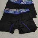 Hanes Moves Underwear, Anti-Chafe Boxer Briefs for Boys, 6-Pack (Medium, Black- Regular Leg)