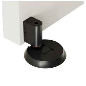 Latest Upgrades Mechanical Door Stopper, Punch-Free Windproof Door Stop, Heavy-Duty Floor Door Stop for Bottom, Silent Floor Door Stoppers, Black