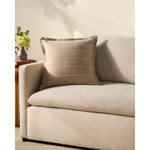 Loloi Chris Loves Julia Howie Collection PCJ0023 Natural 18'' x 18'' Cover Only Pillow