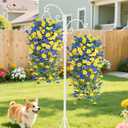 Serwalin Artificial Hanging Flowers for Outdoors Faux Plants, 4PCS Faux Morning Glory Fake Outdoor Flowers UV Resistant Realistic Silk Flower for Outside Planter Front Door Porch Patio Yard Decor