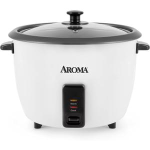 Aroma Housewares 32-Cup (Cooked) (16-Cup UNCOOKED) Pot Style Rice Cooker (ARC-7216NG), White
