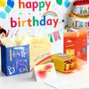 2 x YTJXIbg Birthday Gift Bag Medium Size with Handles &Tissue Paper & Wish Card, 8 Packs 4 Assorted Designs Birthday Bag for Boys Girls.