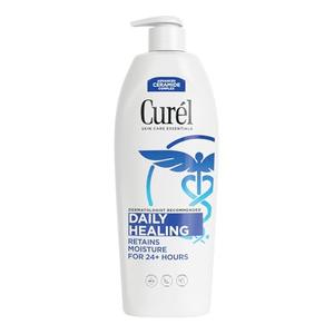 Curel Daily Healing Body Lotion for Dry Skin, Dermatologist Recommended Hydrating Body Lotion with Advanced Ceramides Complex, 20 Oz