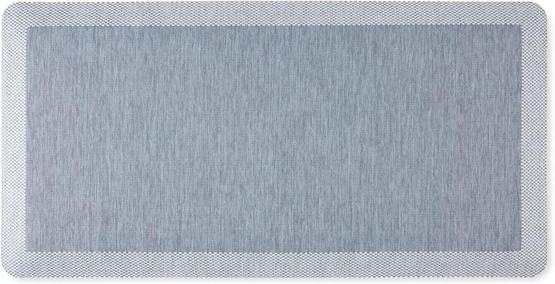 Martha Stewart Mira Modern Heathered Anti-Fatigue Air-Infused Kitchen Mat, Blue, 19.6"x39"