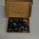 PATIKIL 1 Inch Swivel Stem Casters, 10 Pack Nylon 360 Degree Insert Swivel Stem Wheels for Chair Shelf Furniture Replacement, Black