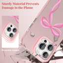 ZTOFERA for iPhone 16 Pro Max Case,Cute Pink Ribbon Bow Tie Planet Star Floral Aesthetic Phone Case,Trendy Slim Hard IMD Shockproof Protective Bumper Phone Cover for Women Girls,Ribbon