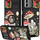 for Moto G Stylus 5G 2023 Case - Skeleton Skull Women Cute Girls Phone Cover Gothic Spooky Pretty Fun Cool Unique Design with Camera Cover and Ring Stand for Motorola G Stylus 5G Case