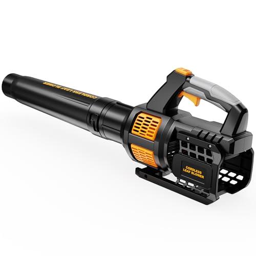 HEINPRO Cordless Leaf Blower Compatible with Dewalt 20V Max Battery 400CFM Electric Leaf Blower Cordless, Variable Speed, Turbo Mode, Battery Powered Leaf Blowers for Lawn Care, Yard(Tool Only)