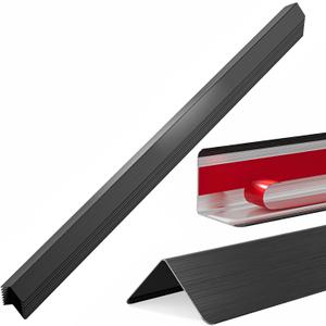 2x2x48 Inch 304 Stainless Steel Wall Corner Guards (10-Pack) Heavy Duty Rounded Corner Protector, Smooth Folded Edge Design for Wall Protection Black Guard Stainless Steel Slab