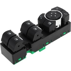 X AUTOHAUX Front Left Driver Power Window Switch No.GB5Z14529DA for Ford Explorer Police Interceptor for Utility Window Control Switch Black