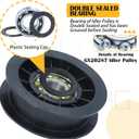 GX20286 and GX20287 Idler Pulleys Replace GX20287 Idler Pulley John Deere GX20287 John Deere GX20286 Idler pulley John Deere 690409MA AUC20393 for D110 D140 L120 L130 LA115 LA130 LA145 Tractor