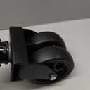 2,500lbs Dual 6" Trailer Jack Swivel Caster with Upgraded Spoked Wheels and Reinforced Bracket, Black
